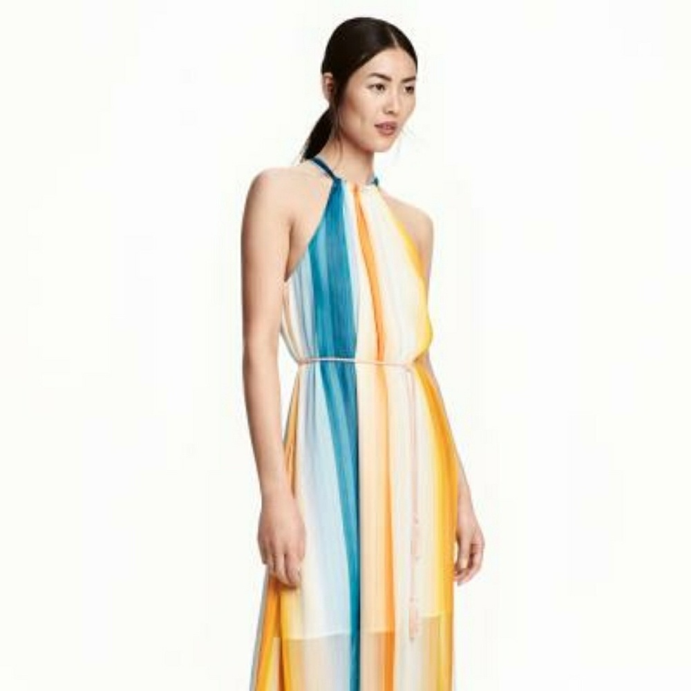 H& M Multi color Sheer overlay sun dress